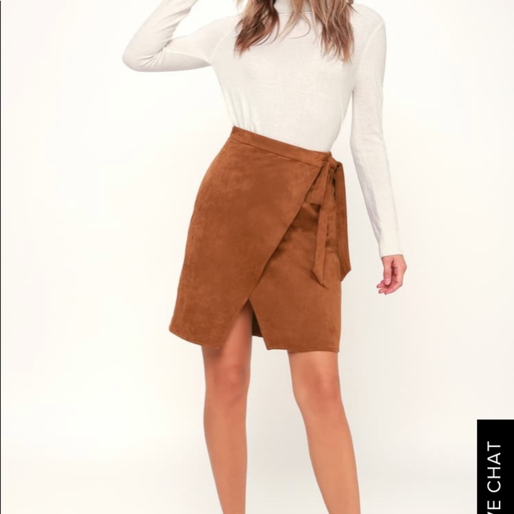 Lulus suede wrap skirt - Picture 3 of 5